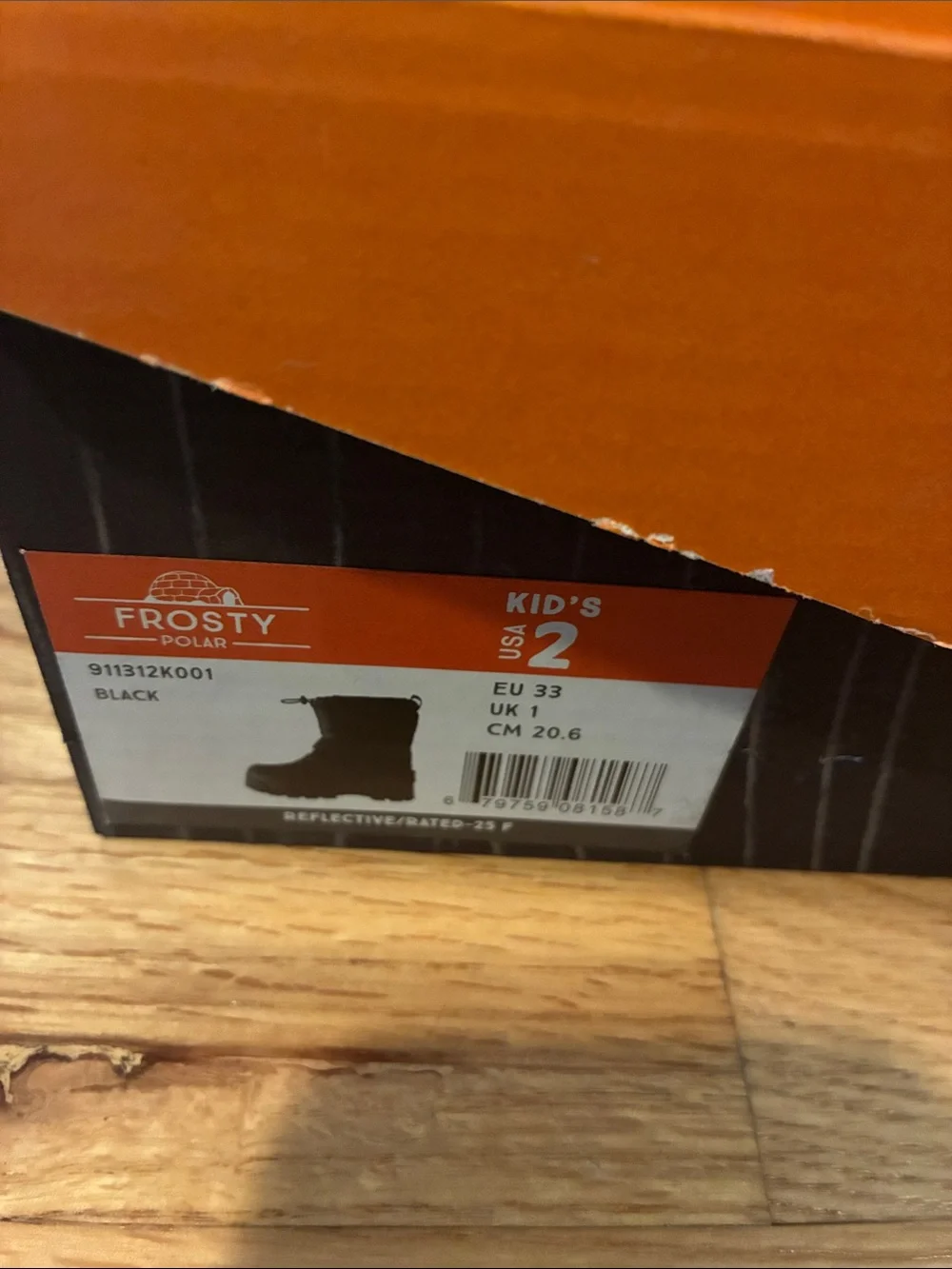 Northside Black Kids' Reflective-Strip Winter Boots